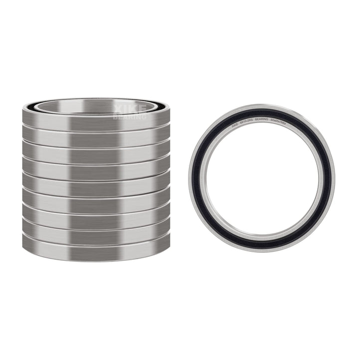 10 Pcs 6810-2RS Bearings 50x65x7mm, Double Rubber Seals and Pre-Lubricated, Deep Groove Ball Bearing.