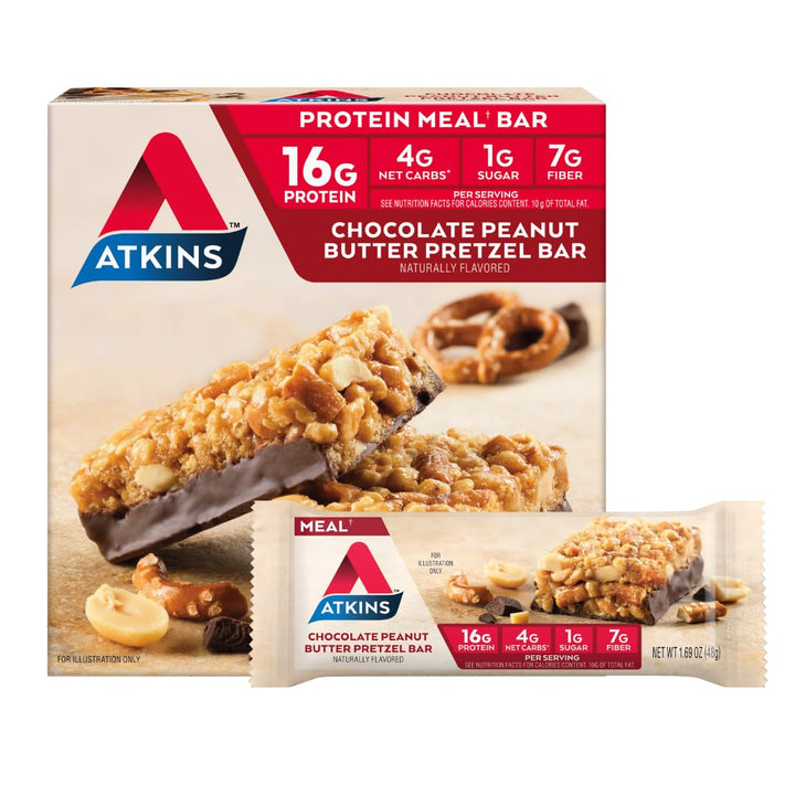 Atkins Advantage Meal Bars 5 Count Chocolate Peanut Butter Pretzel/1