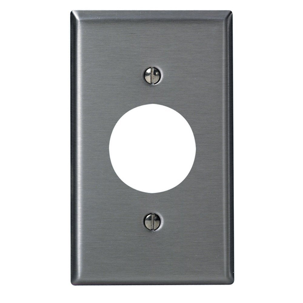 84004-40 1-Gang, Single 1.406-Inch Hole Device Receptacle Wallplate, Standard Size, Device Mount, Stainless Steel
