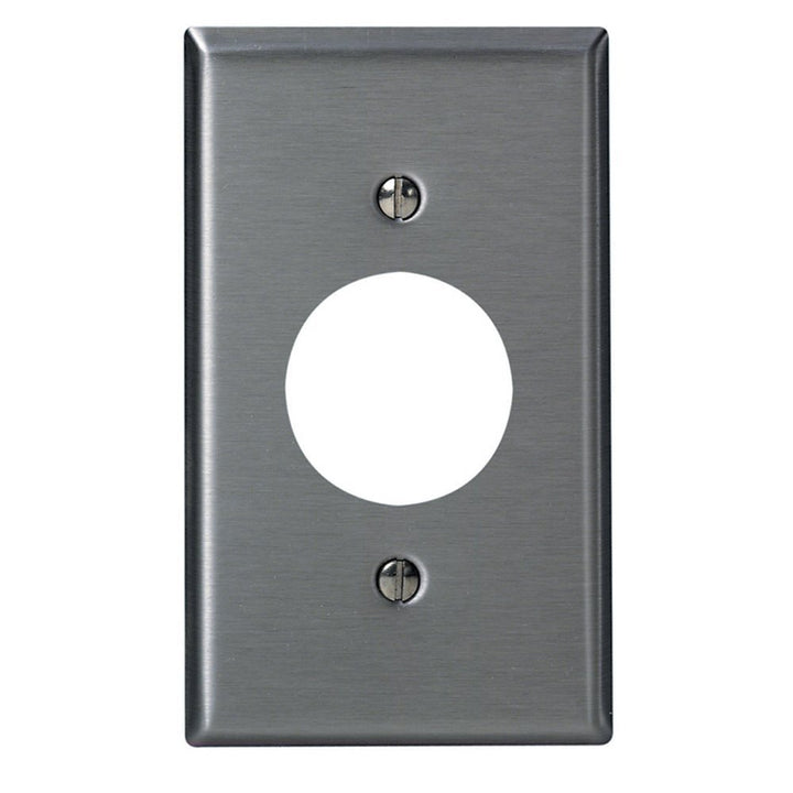 84004-40 1-Gang, Single 1.406-Inch Hole Device Receptacle Wallplate, Standard Size, Device Mount, Stainless Steel