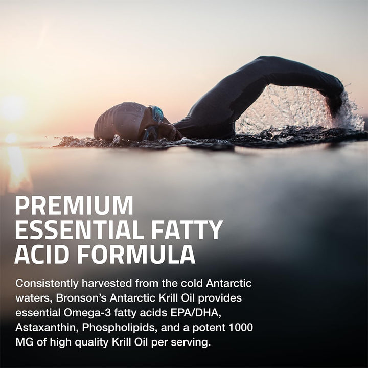 Antarctic Krill Oil 1000 mg with Omega-3s EPA, DHA, Astaxanthin and Phospholipids 120 Softgels