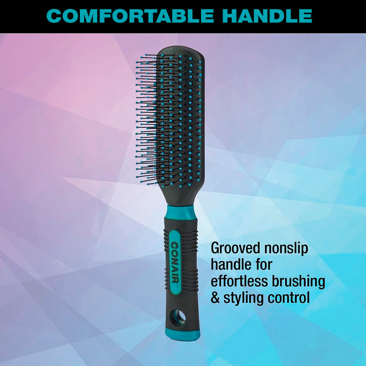 Salon Results Detangling Hairbrush - For Men and Women, All Hair Types with Nylon Bristles