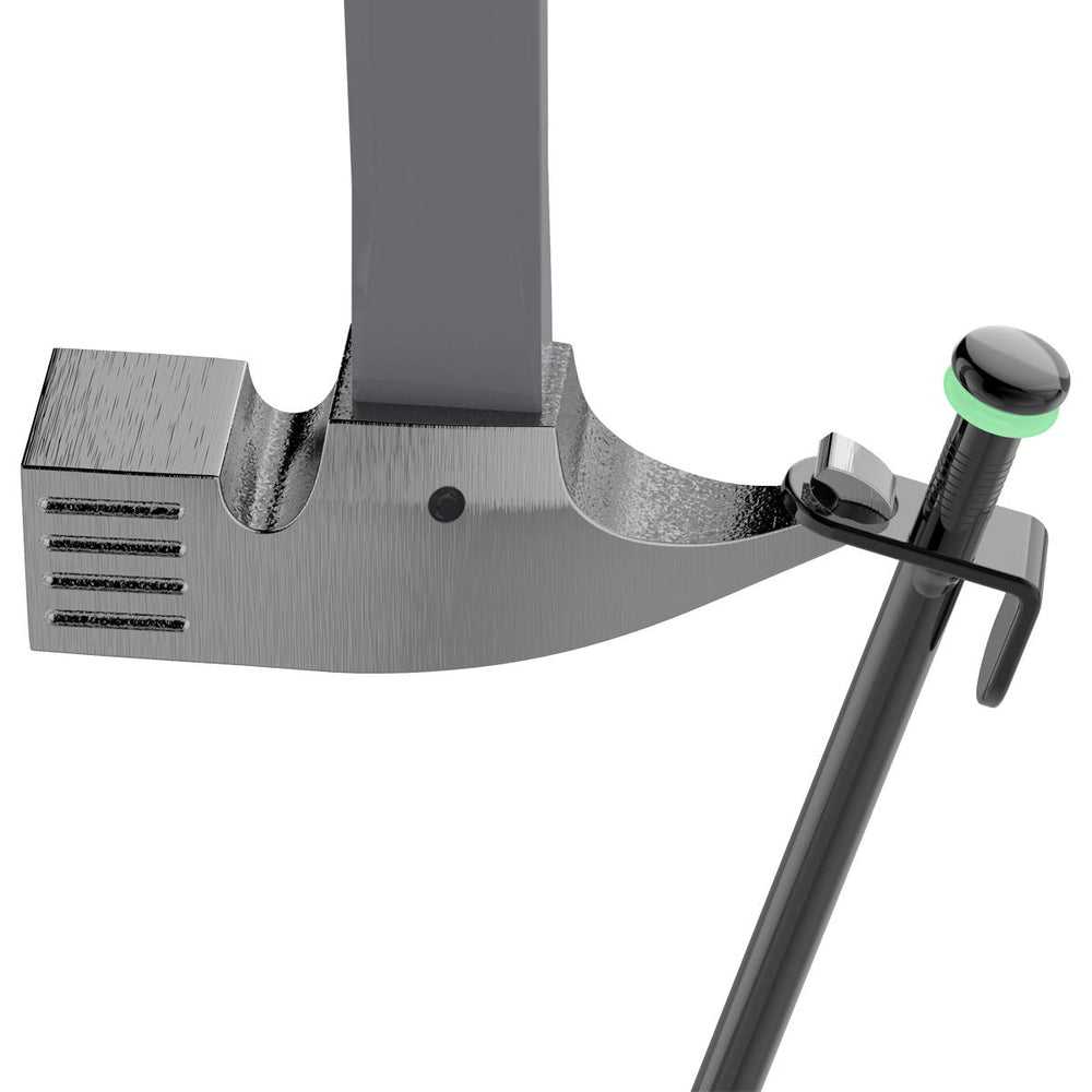 Camping Hammer Heavy Duty with Tent Stake Remover, 12.6 Steel Tent Hammer - Rubber Covered Handle Tent Mallet with Holding Strap (Black)
