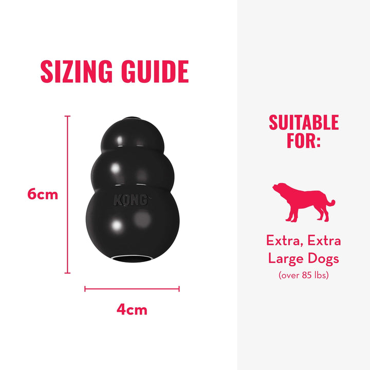 Extreme Dog Toy - Fetch & Chew Toy - Treat-Filling Capabilities & Erratic Bounce for Extended Play Time Most Durable Natural Rubber Material - for Power Chewers - for XX-Large Dogs