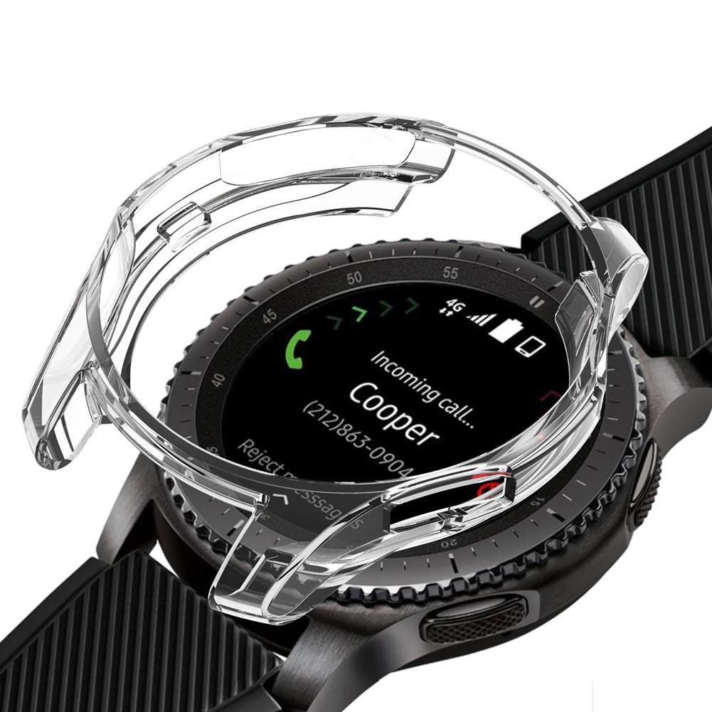 TPU Slim Case for Samsung Galaxy Watch 46mm, Shock-Proof and Protective Bumper Shell
