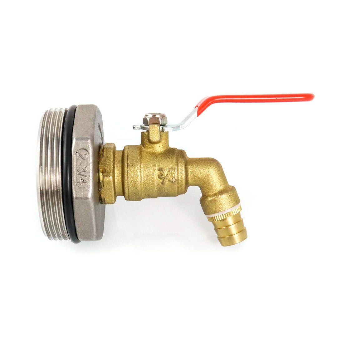 2 Drum Faucet Brass Barrel Faucet with EPDM Gasket for 55 Gallon Drum