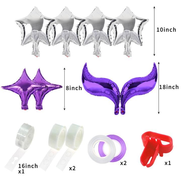 RUBFAC 312pcs Mermaid Party Supplies, Mermaid Tail Balloon Garland Set, Mermaid Arch Kit, for Mermaid Birthday Supplies, Under The Sea Party, Ocean Theme Party Supplies, Undersea Prefabricated