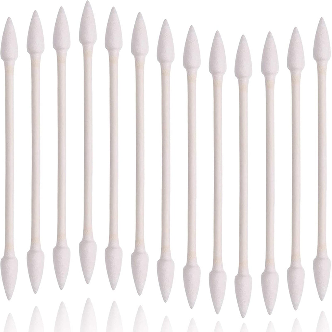 Pointed Tip Cotton Swabs 800 Pieces, Double Precision Tips with Paper Stick,Cotton Buds for Makeup Nails,4 Packs of 200 Pieces (Double Pointed)