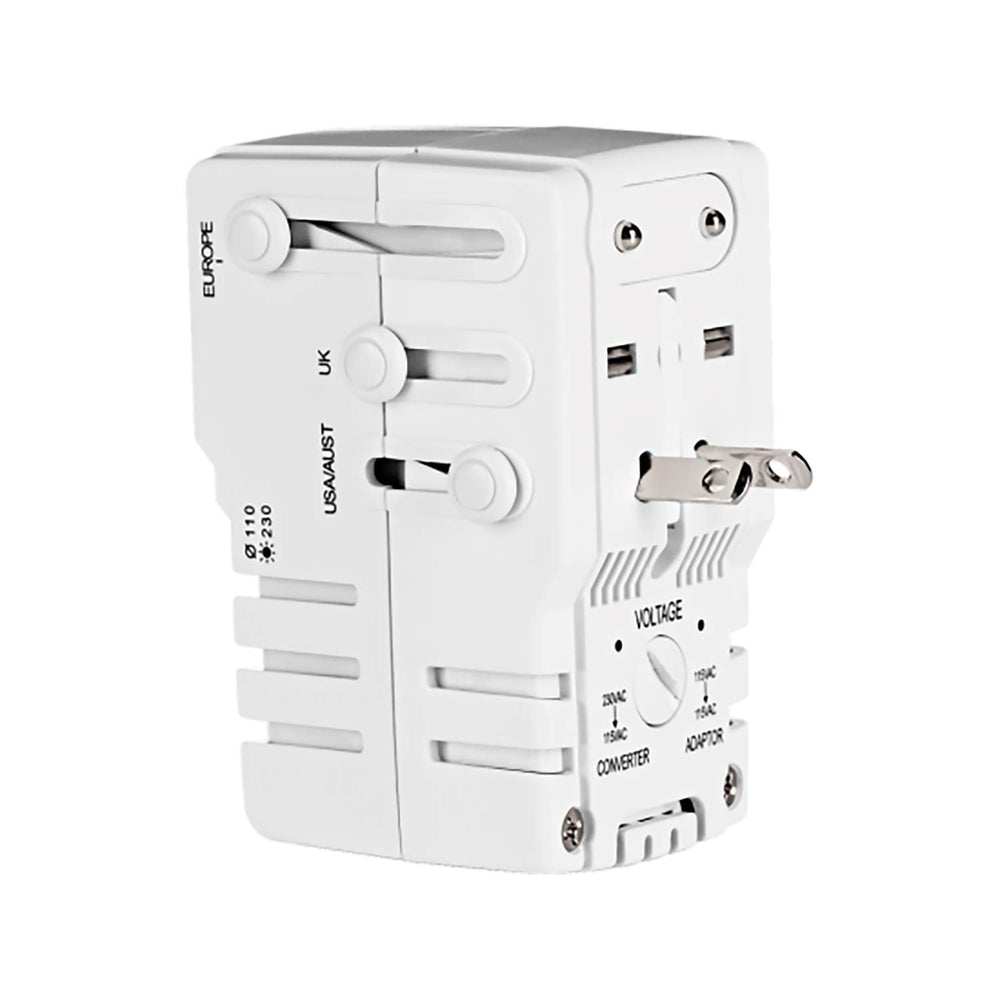 Voltage Converter and Universal Travel Adapter, European Travel Plug Adapter, Univerasal Adapter Plug Converter for Travel, 1 Piece Set