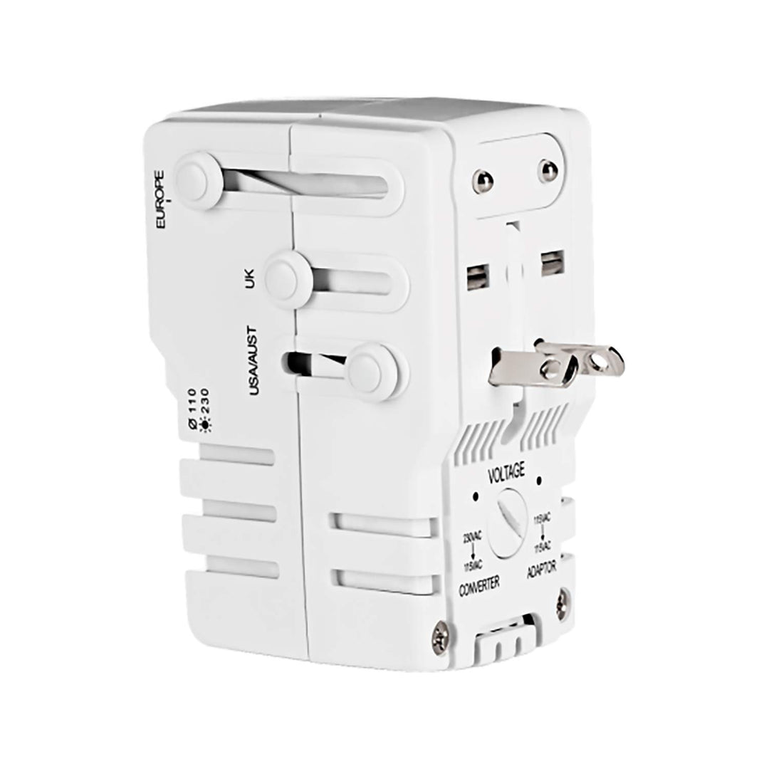 Voltage Converter and Universal Travel Adapter, European Travel Plug Adapter, Univerasal Adapter Plug Converter for Travel, 1 Piece Set