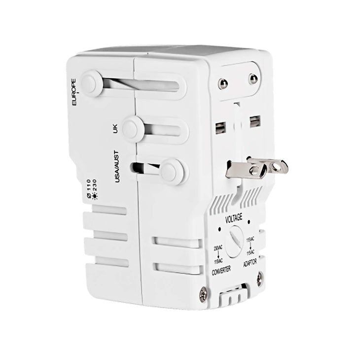 Voltage Converter and Universal Travel Adapter, European Travel Plug Adapter, Univerasal Adapter Plug Converter for Travel, 1 Piece Set