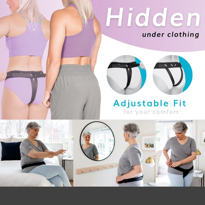 The Pelvic Pro Patented Prolapse Uterus Support Belt Girdle for Women’s Prolapsed for Dropped Bladder, Vulvar Varicosities, Postpartum Recovery, Symphysis Pubis Dysfunction Pain (M)