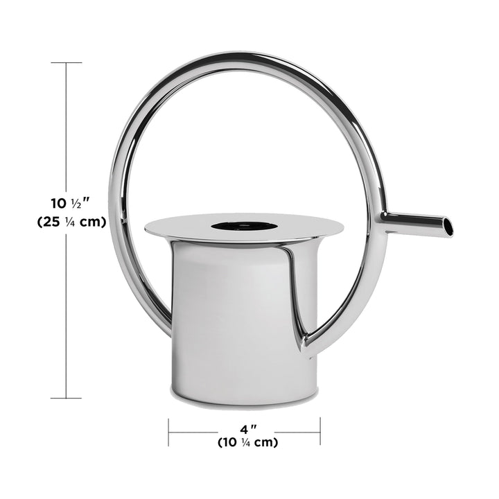 Quench Stainless Steel Watering Can, Pot for Outdoor or Indoor Plants, Medium