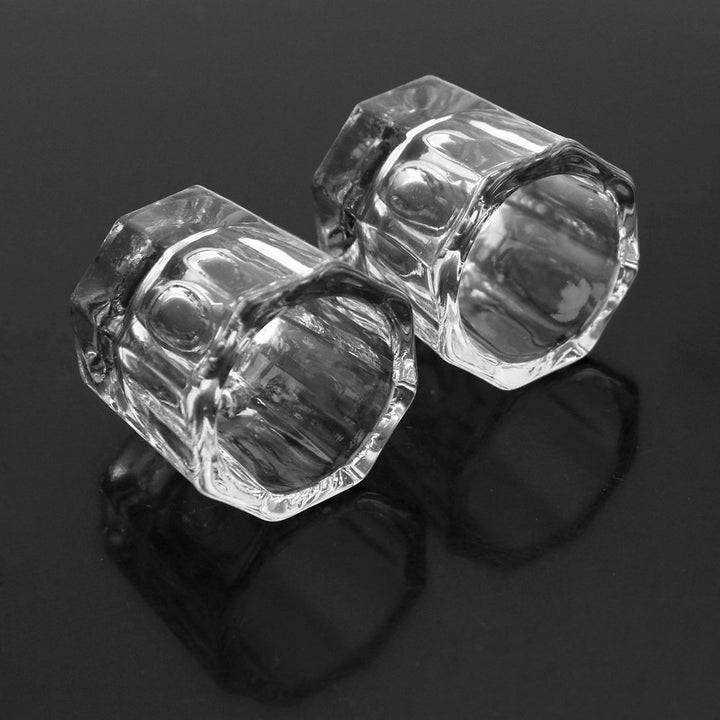 GBSTORE 2 Nail Art Acrylic Liquid Powder Dappen Dish Glass Crystal Cup Glassware Tools