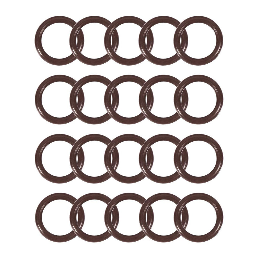 Fluorine Rubber O-Rings 17mm OD 12mm ID 2.5mm Width, Metric FKM Sealing Gasket, Pack of 20