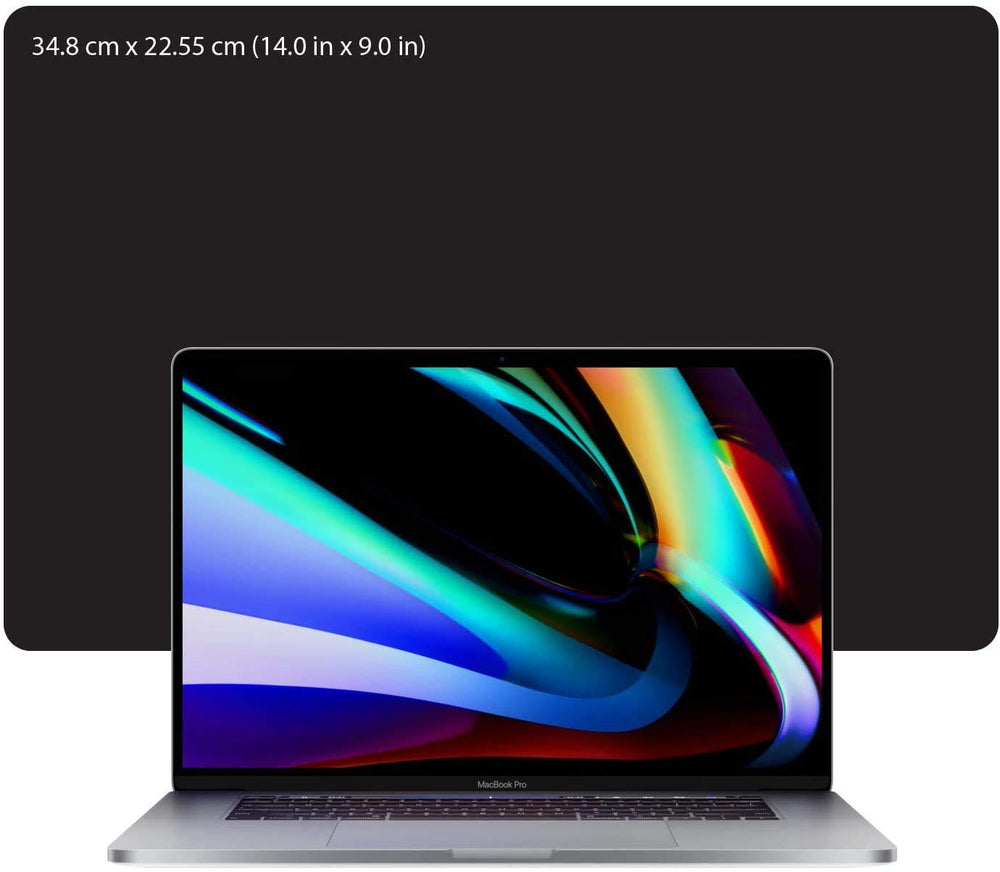 WizPadCover 16” XL Screen Protective Cloth/Keyboard Cover and Cleaning Compatible with 16 in MacBook Pro and Laptop 16” Screen- 2 Pack, Black