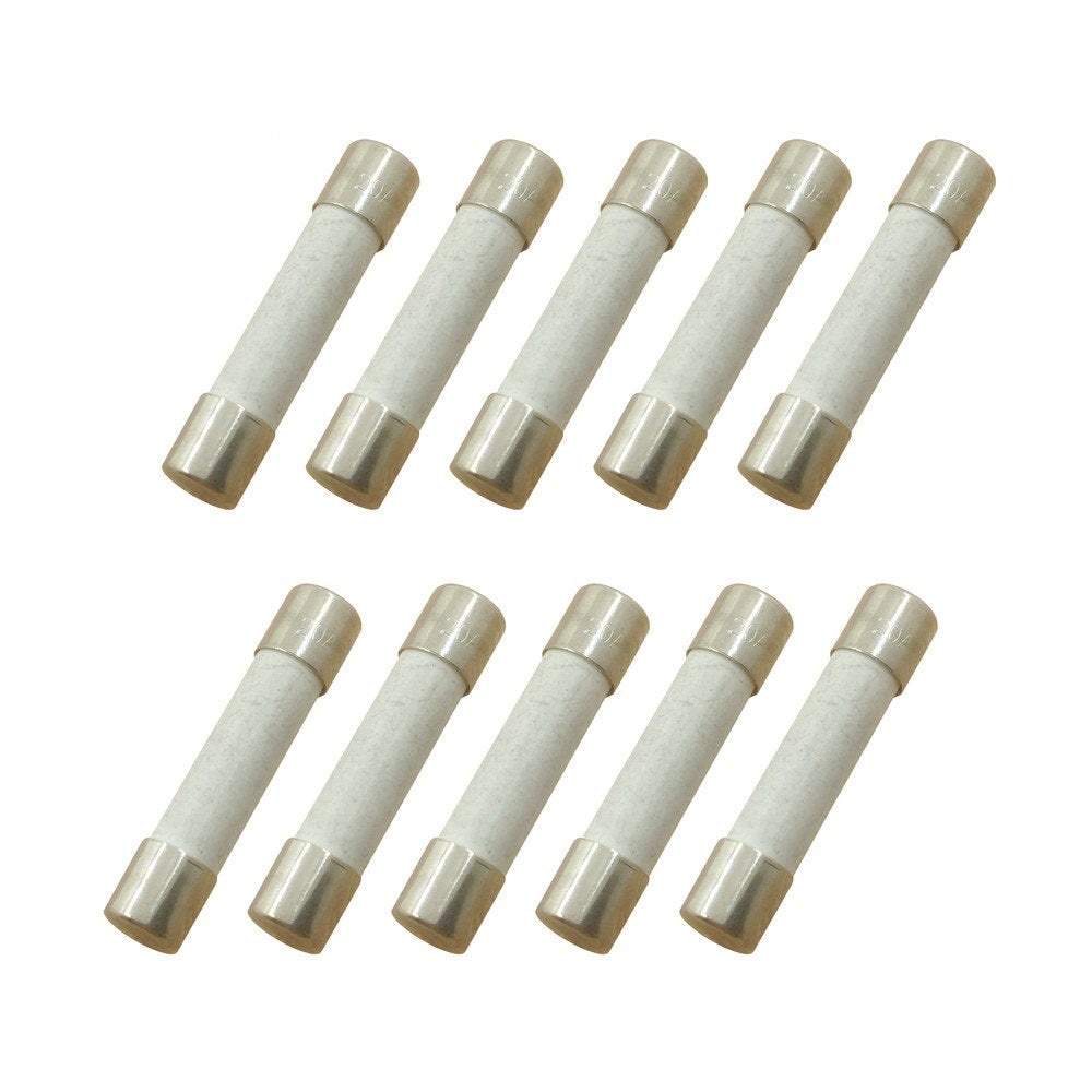 (Pack of 10) 15 Amp Slow-Blow Time Delay Fuse Ceramic 6x30mm