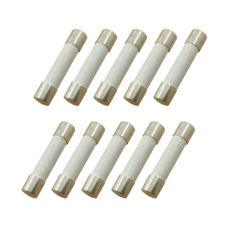 (Pack of 10) 12 Amp Slow-Blow Time Delay Fuse Ceramic 6x30mm