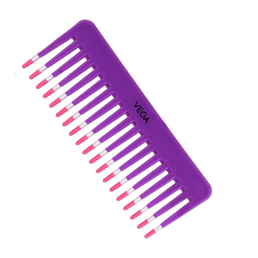 Vega Lilac Shampoo Comb (India's No.1* Hair Comb Brand) for Detangling Hair, Purple (1268)