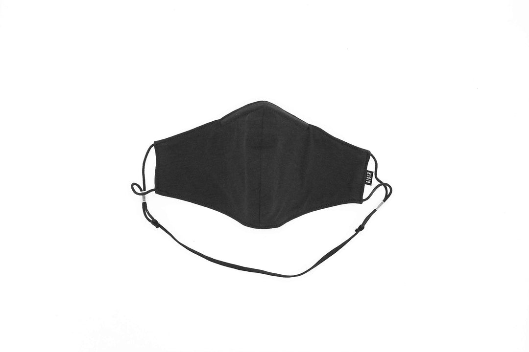 unisex adult Soft Stretch Reusable With Lanyard and Moldable Nose Pad (Pack of 3) Face Mask, Black, One Size US