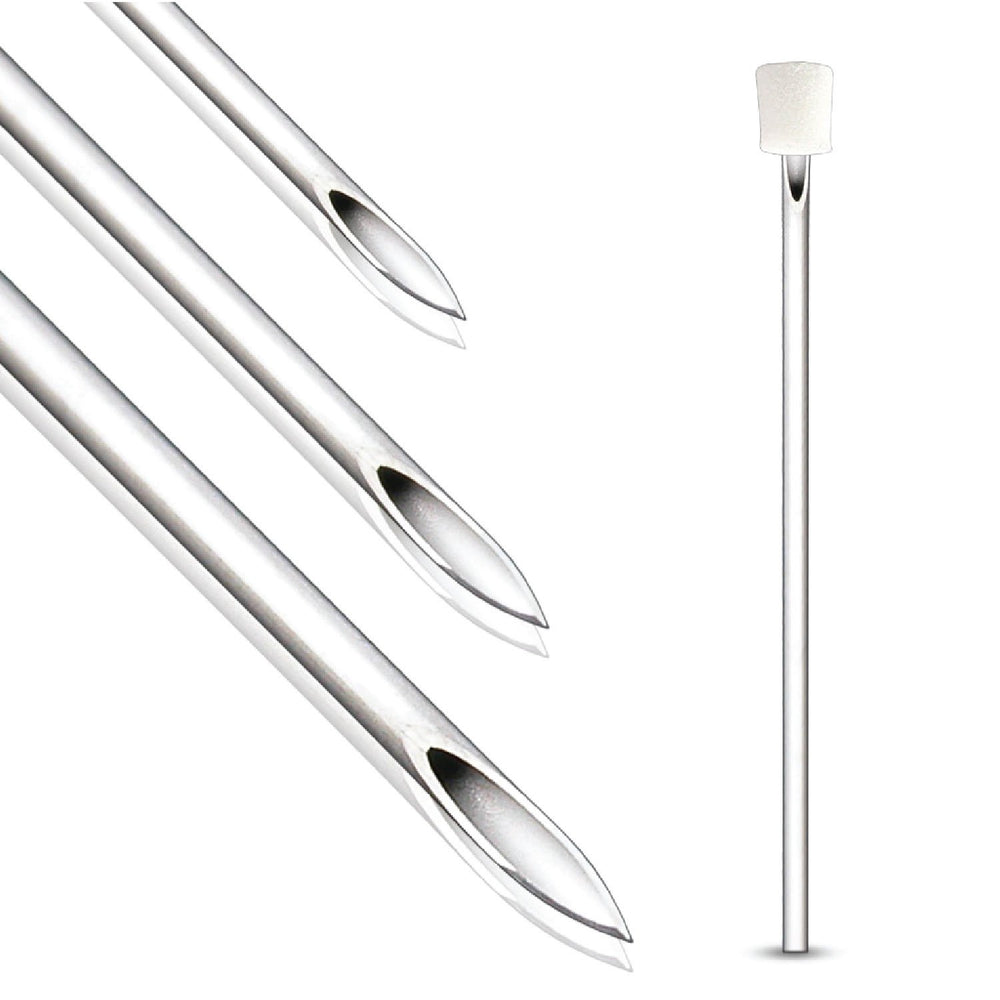 10PC Piercing Needles Surgical Steel 16G Ear Nose Belly Tongue Nipple Eyebrow Labret