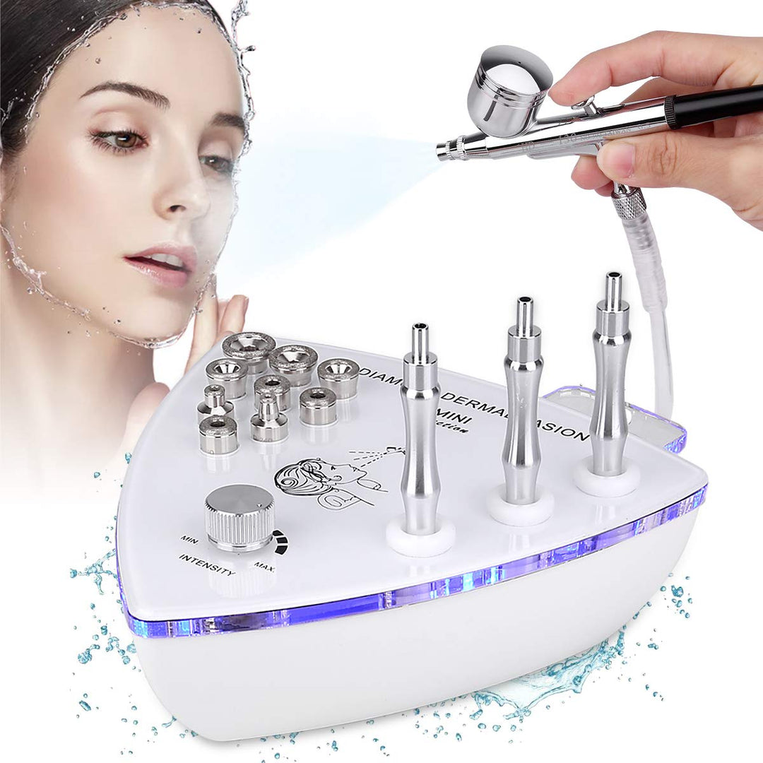 Diamond Microdermabrasion Machine with Spray Gun, Professional Home Use Facial Beauty Salon Equipment Strong Suction Power 65-68cmhg