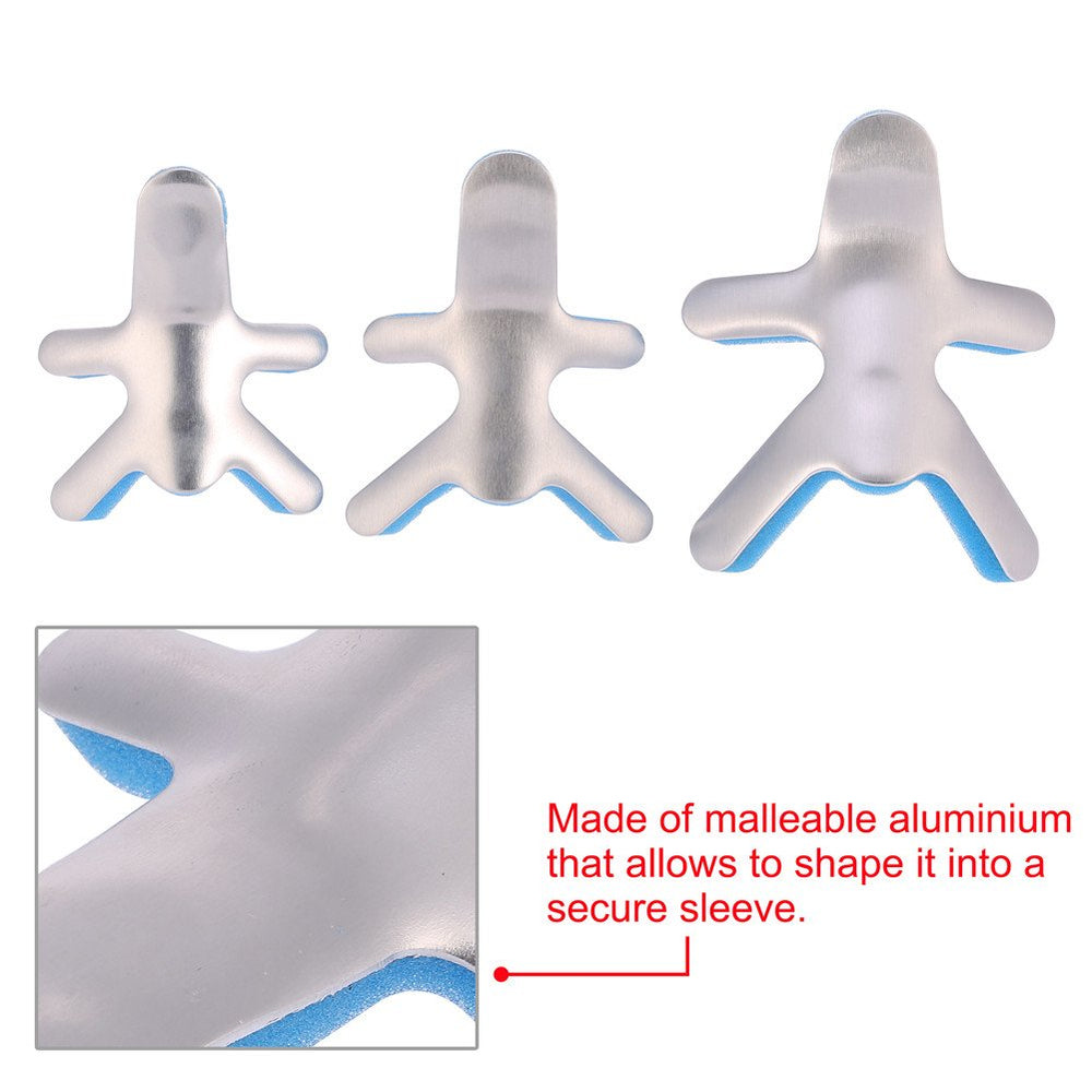 Frog Type Finger Splint, 1 Pair Finger Straightening Brace with Padded Aluminum Fixing Support Pad for Tendon Release & Pain Relief (M)