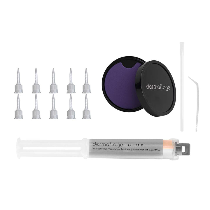 Scar Filler Kit - Medium - Deep Scar Cover and Waterproof Concealer for Acne Scars Wrinkles, and Ice Pick Scars Makeup, 1 mo supply