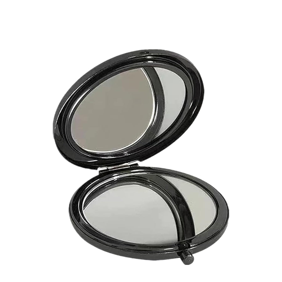 MIHAGUTY Magnifying Compact Mirror for Purses with 2 x 1x Magnification, Folding Mini Pocket Double Sided Travel Makeup Mirror,Perfect for Purse, Pocket Mirror for Gift (Black)