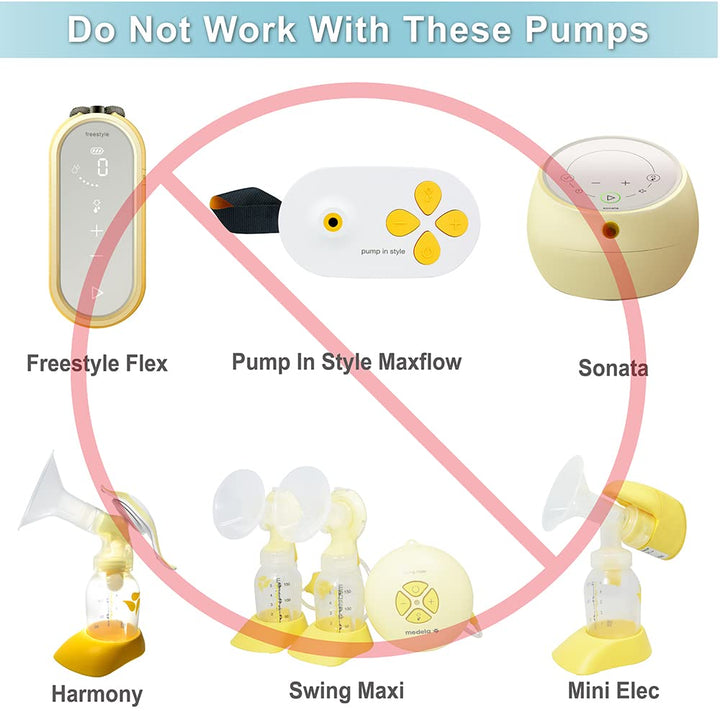 Nenesupply Pump Parts 21mm Flanges Compatible with Medela Breastpump Flange Valve Membrane Connector Compatible with Personalfit Connector Not Original Medela Pump Parts. Pump in Style Symphony