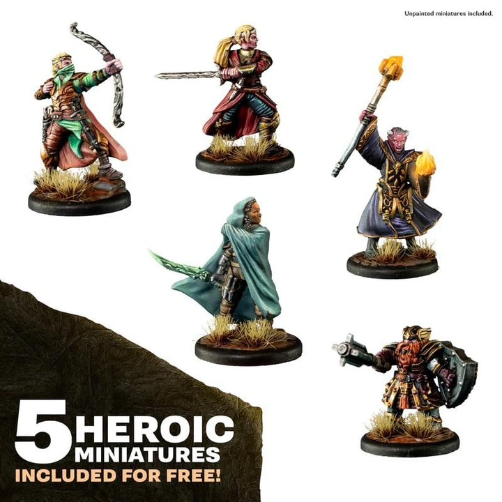 - GameMaster Adventure Starter Paint Set Combo - 15 Fanatic Warpaints 18 ml -10 Acrylic Paints, 2 Effects, 2 Metallic, 1 Wash, 5 Miniature Figures, Starter & Medium Drybrush and Guide