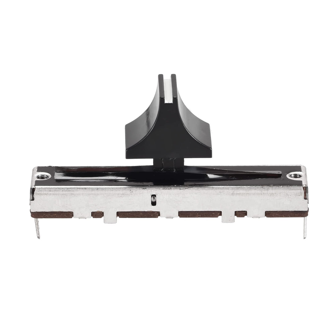 Fader Variable Resistors Mixer 45mm Straight Slide Potentiometer B10K Ohm with Black White Knobs 2pcs