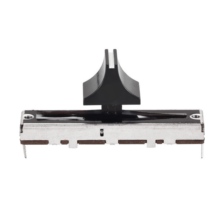 Fader Variable Resistors Mixer 45mm Straight Slide Potentiometer B10K Ohm with Black White Knobs 2pcs