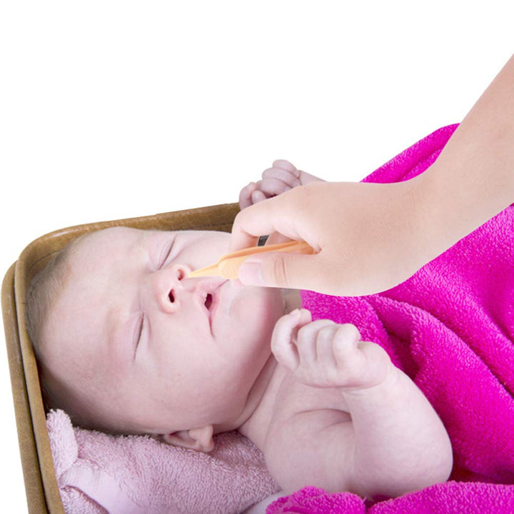 Baby Nasal Tweezers Pack of 2, Baby Nose Cleaning Tweezers, Round-Head Baby Nose booger Picker Ear Cleaner Clip Tool, Q-Grips Ear Wax Remover for Baby Care