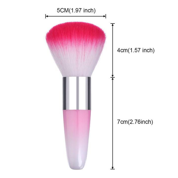 2 Pieces Soft Nail Art Dust Remover Powder Brush Cleaner for Acrylic and Makeup Powder Blush Brushes