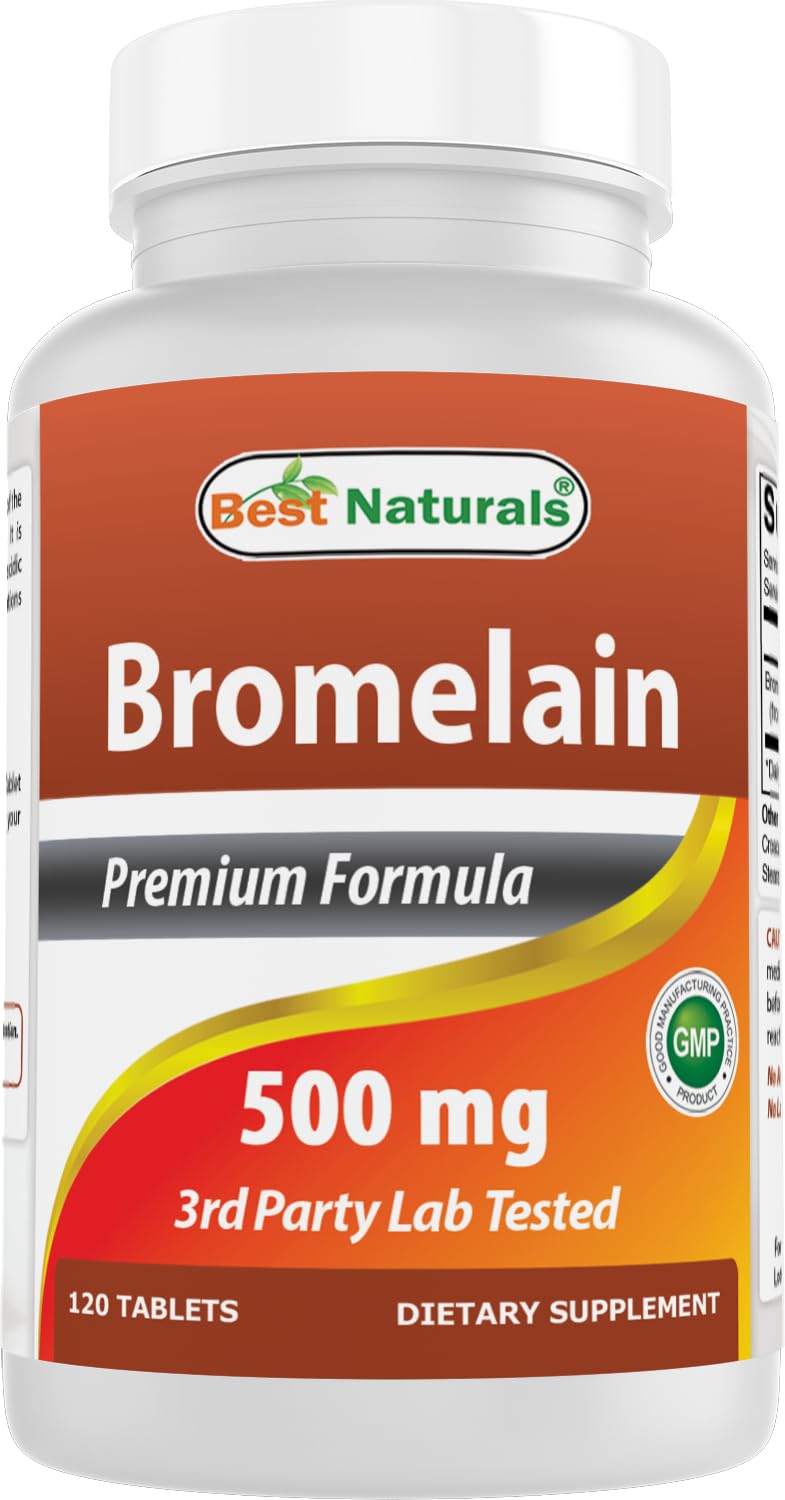 Bromelain Proteolytic Digestive Enzymes Supplements, 500 mg, 120 Tablets - Supports Healthy Digestion, Joint Health, Nutrient Absorption