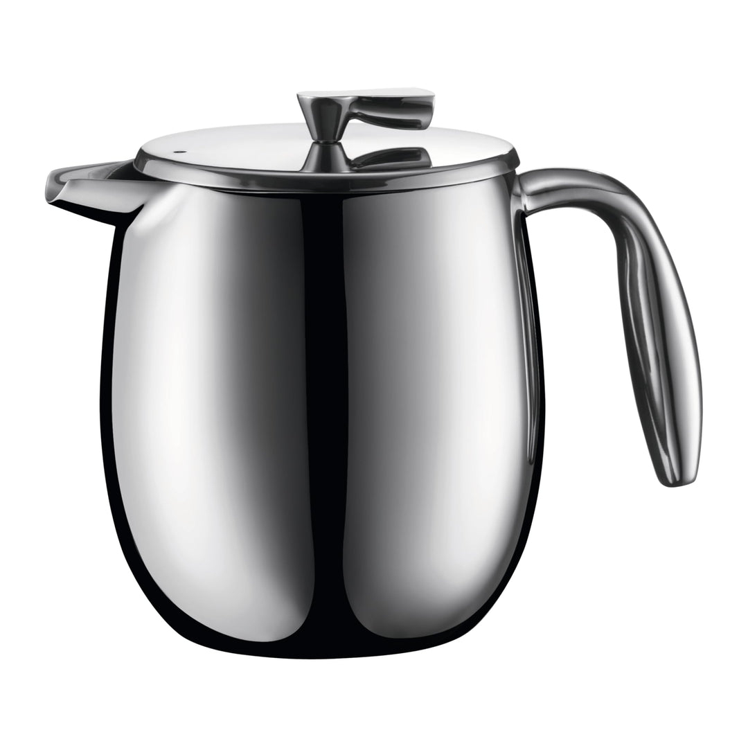 17 oz Columbia Thermal French Press Coffee Maker, Insulated Double Wall Stainless Steel, Chrome