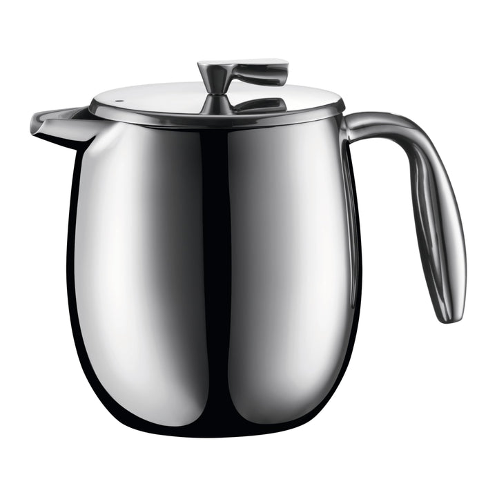 17 oz Columbia Thermal French Press Coffee Maker, Insulated Double Wall Stainless Steel, Chrome