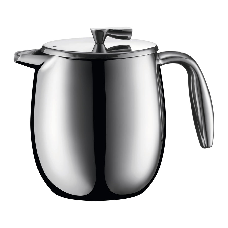17 oz Columbia Thermal French Press Coffee Maker, Insulated Double Wall Stainless Steel, Chrome
