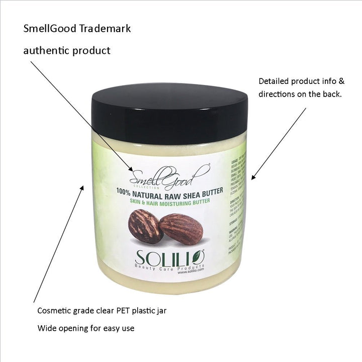 - Pure Unrefined Shea Butter, totally natural and organic, ivory color, packed in 8OZ Jar, 1 Unit