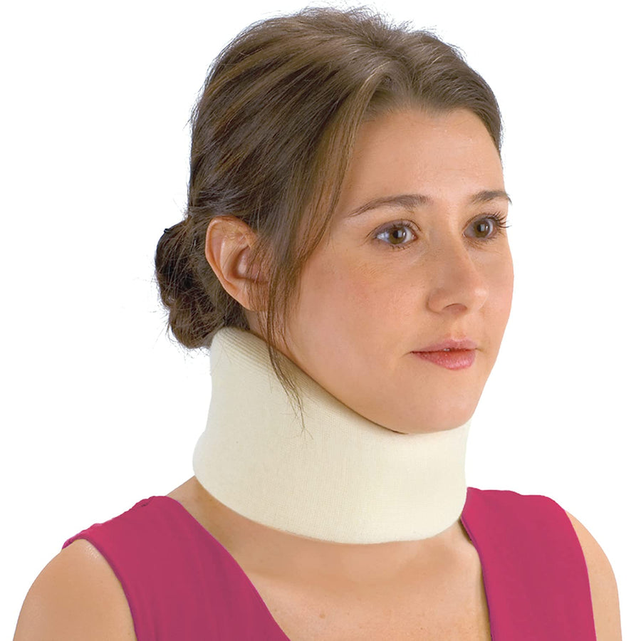 Soft Foam Cervical Collar Neck Support, Medium, 2 1/2-Inch Width, White