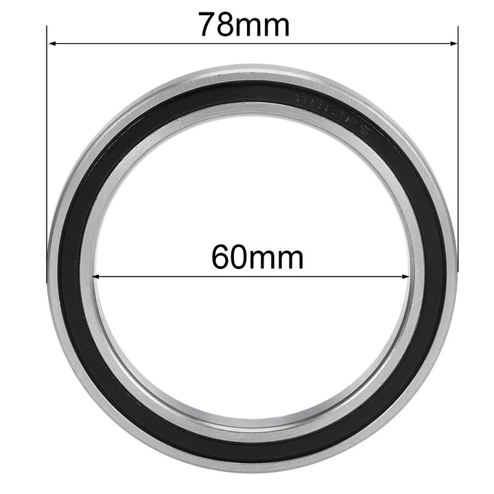 6812-2RS Deep Groove Ball Bearings Z2 60mm x 78mm x 10mm Double Sealed Chrome Steel 2pcs