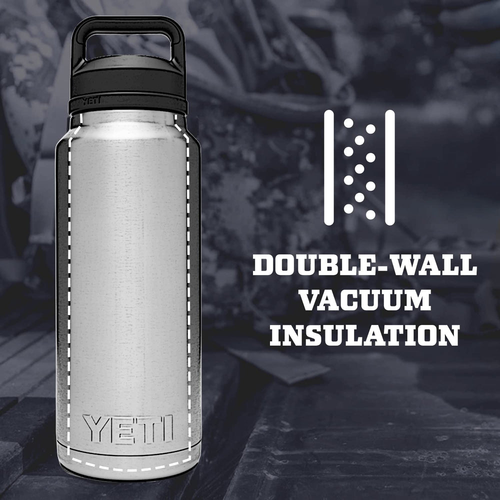 Rambler 46 oz Bottle, Vacuum Insulated, Stainless Steel with Chug Cap, Alpine Yellow