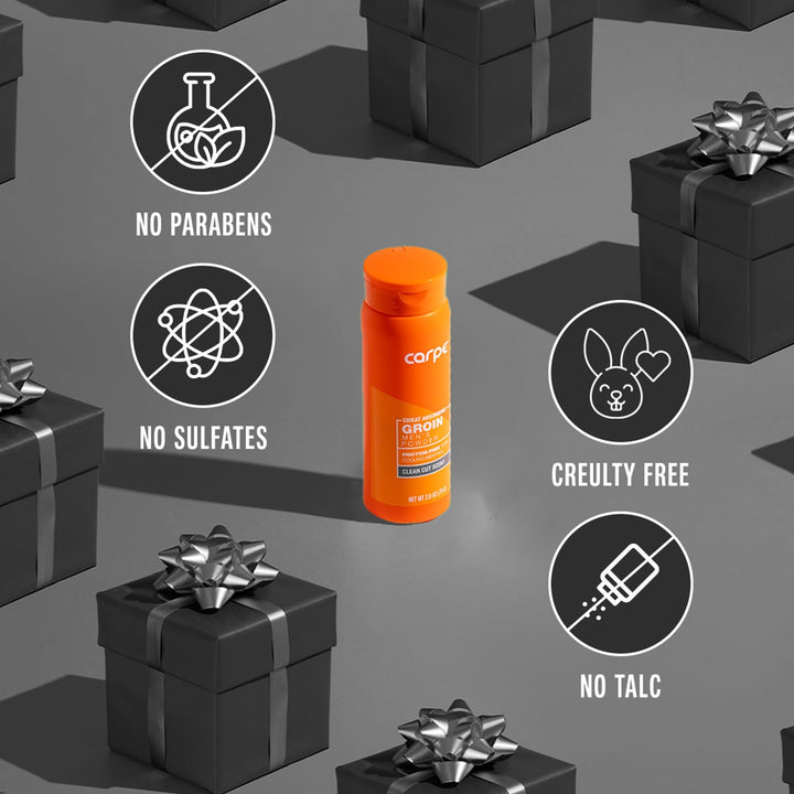 Sweat Absorbing Groin Powder (For Men) - Designed for Maximum Sweat Absorption - Mess and Friction Free, Stop Chafing