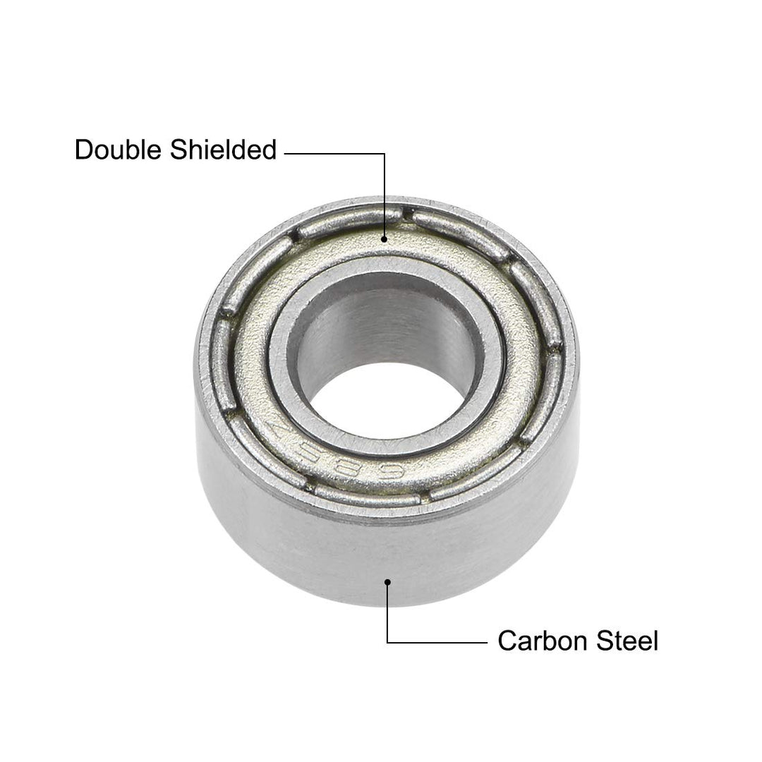 685ZZ Deep Groove Ball Bearings Z2 5mm X 11mm X 5mm Double Shielded Carbon Steel 12pcs