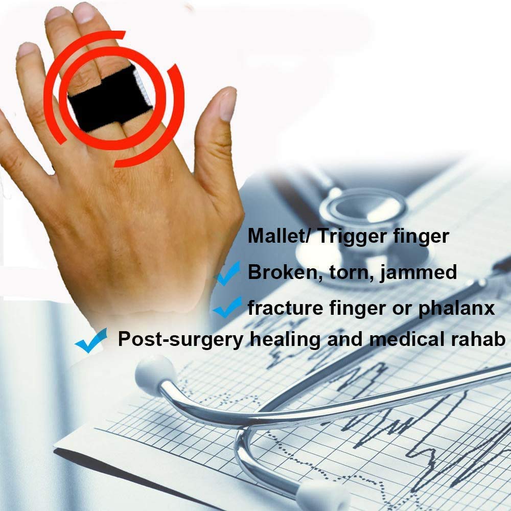 Broken Finger Wraps, 8 Pack Finger Buddy Straps, Finger Splint Buddy Tape for Jammed and Broken Fingers for Hammer Toe, Broken, Fractured Toes