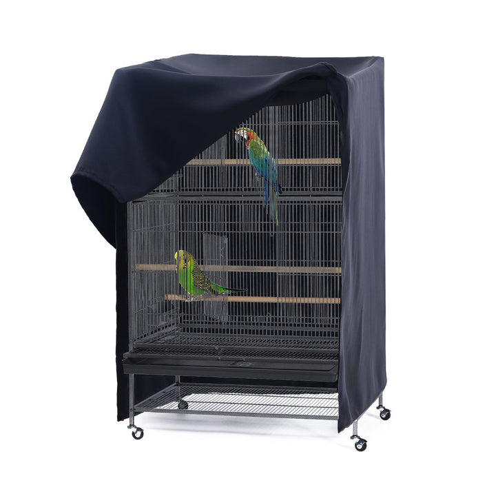 Pets Product Universal Birdcage Cover Blackout & Breathable Birdcage Cover for Pets' Good Night, Large, Black, 35 L x 25 W x 47 in H