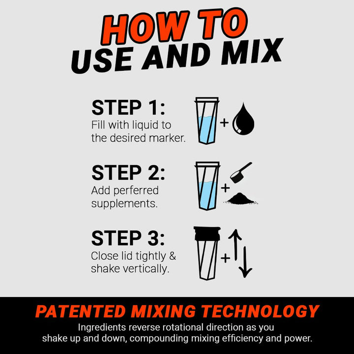 2.0 Vortex Blender Shaker Bottle Holds upto 28oz | No Blending Ball or Whisk | USA Made | Portable Pre Workout Whey Protein Drink Cup | Mixes Cocktails Smoothies Shakes | Top Rack Safe