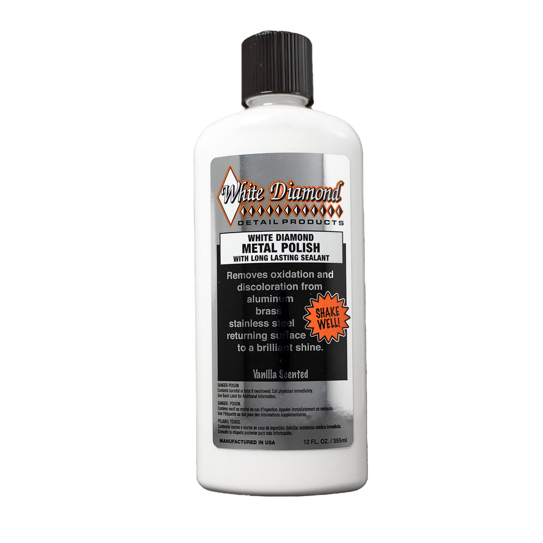 Metal Polish with Long Lasting Sealant, 12 fl oz is a Cleaner, Polisher and protectant All in one. Removes Oxidation and Discoloration from Aluminum, Brass, Chrome and More