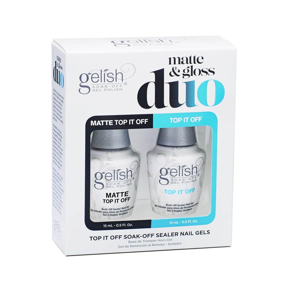 Matte & Gloss Duo Kit, Clear Coat Nail Kit, Matte Top Coat For Gel Nails, Glossy Top Coat For Gel Nails, 0.5 ounce